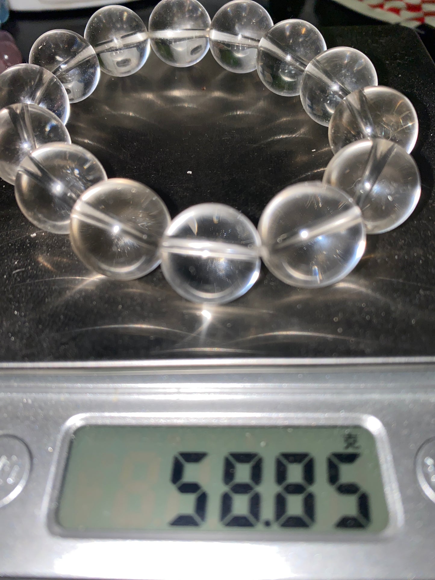 White crystal 14.5mm 14 pieces 58.85 grams