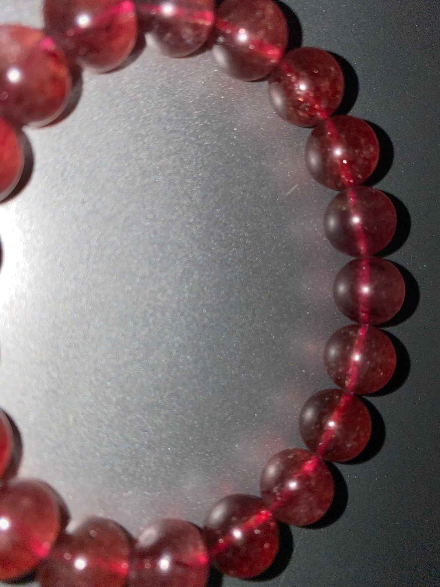 Strawberry crystal bracelet10.5mm 19 pieces